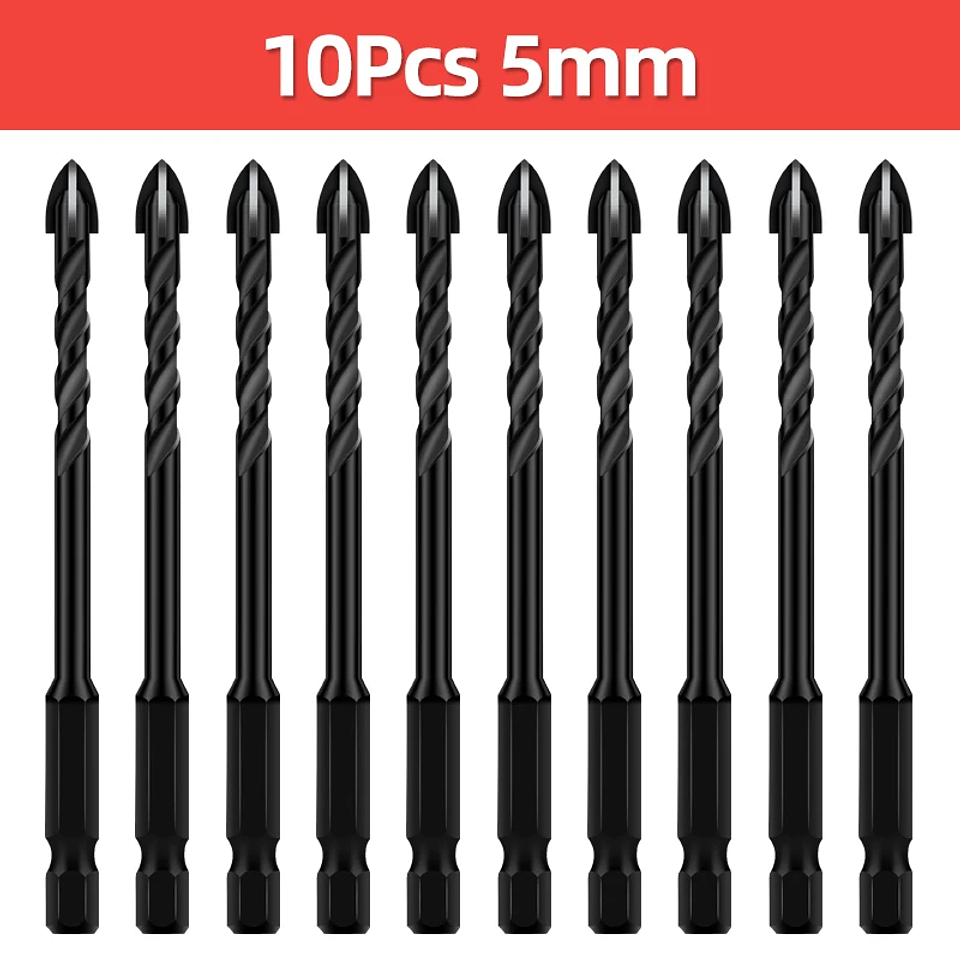 Hex Drill Bit Set for Tile, Glass, and Concrete 35