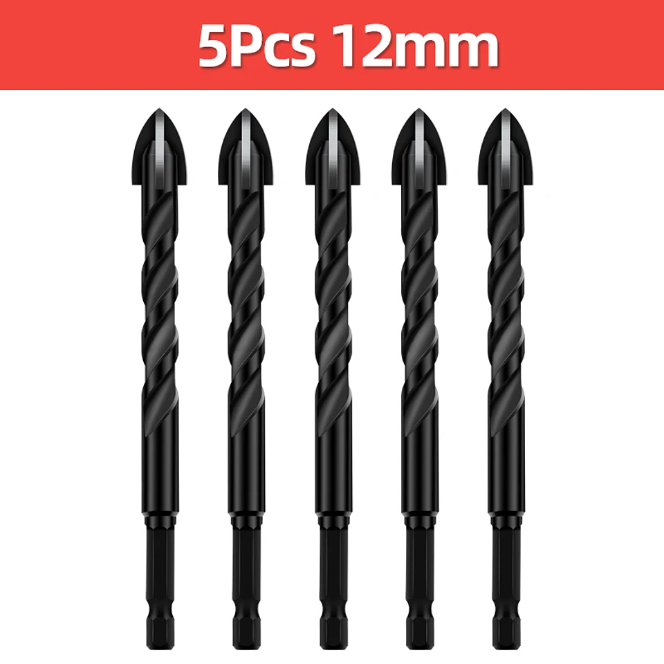 Hex Drill Bit Set for Tile, Glass, and Concrete 36