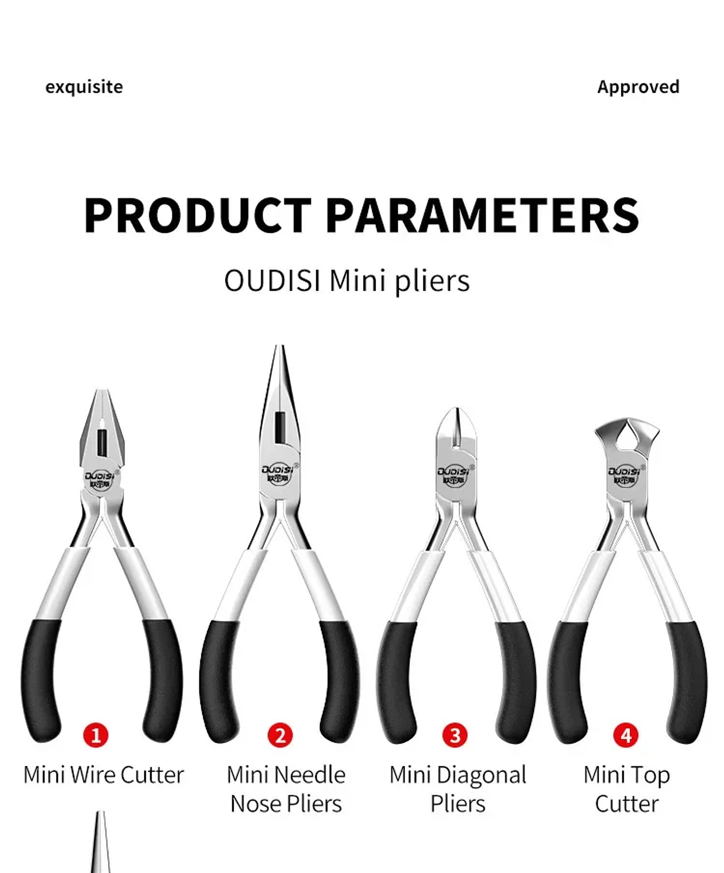5-Inch Precision Jewelry Pliers | Mini Chrome Vanadium Multifunctional Hand Tools 24