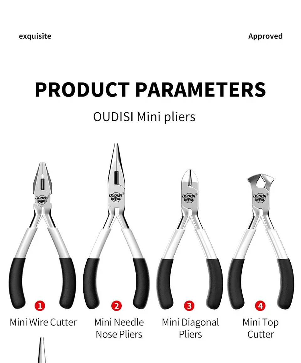 5-Inch Precision Jewelry Pliers | Mini Chrome Vanadium Multifunctional Hand Tools 24