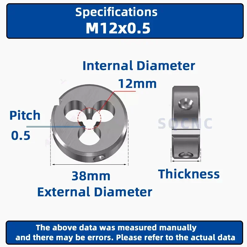 ExactBit Right Hand Metric Thread Die | High-Strength M1-M16 Metal Thread Tool 43