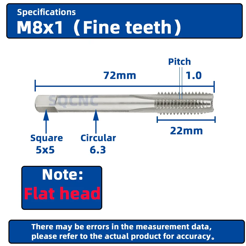 Right Hand Machine Plug Tap | High-Speed HSS Metric Screw Thread Tool 40