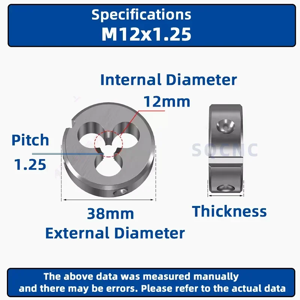 ExactBit Right Hand Metric Thread Die | High-Strength M1-M16 Metal Thread Tool 48