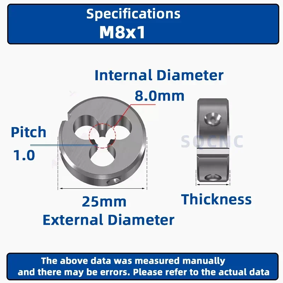 ExactBit Right Hand Metric Thread Die | High-Strength M1-M16 Metal Thread Tool 49