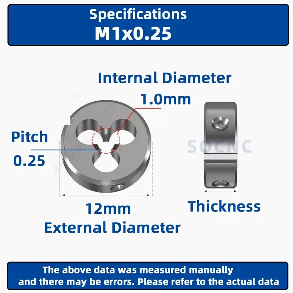 ExactBit Right Hand Metric Thread Die | High-Strength M1-M16 Metal Thread Tool 58