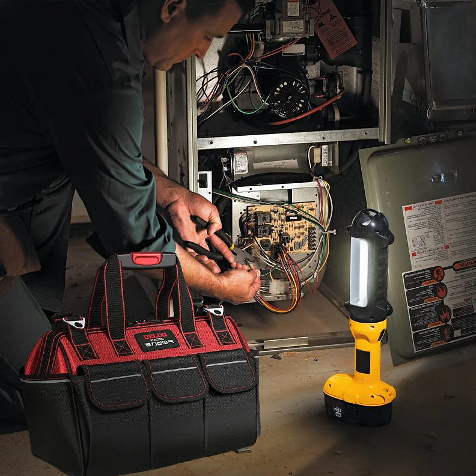 Heavy-Duty Tool Bag | Waterproof Multi-Pocket Organizer for Electricians & Mechanics 4