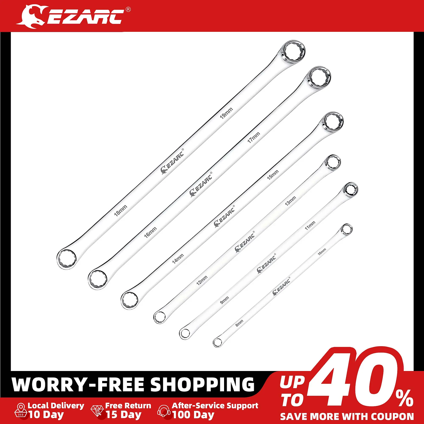 Extra Long Box End Wrench Set | Metric Aviation Spanner | Chrome Vanadium Steel 8mm–19mm 1