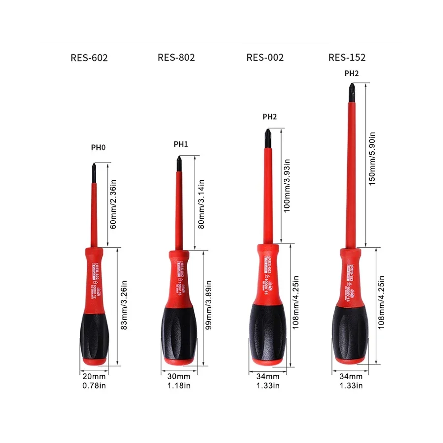 1000V VDE Insulated Screwdriver | Professional Electrician Repair Tool | Slotted & Phillips PH2 3