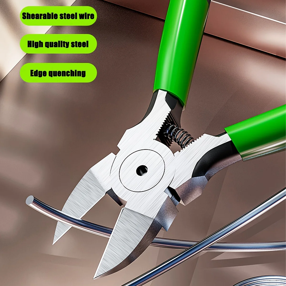 6-Inch Professional Wire Cutter & Stripper | Carbon Steel Nippers for Solid & Stranded Wire | Multi-Purpose Electrical Cutting Tool 2
