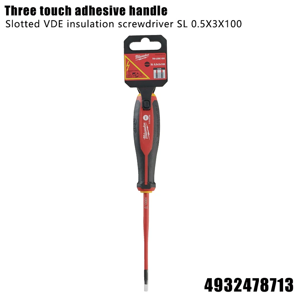 Insulated Screwdriver Series | PH/Slotted 1000V Certified Hand Tools | Industrial-Grade Three-Contact Rubber Grip 3
