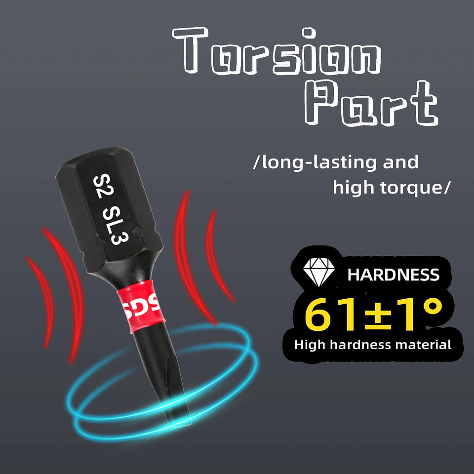 12-Piece Impact Screwdriver Bit Set | SL/PH S2 Alloy Steel Tips | High-Torque Magnetic Bits for Power Tools 6