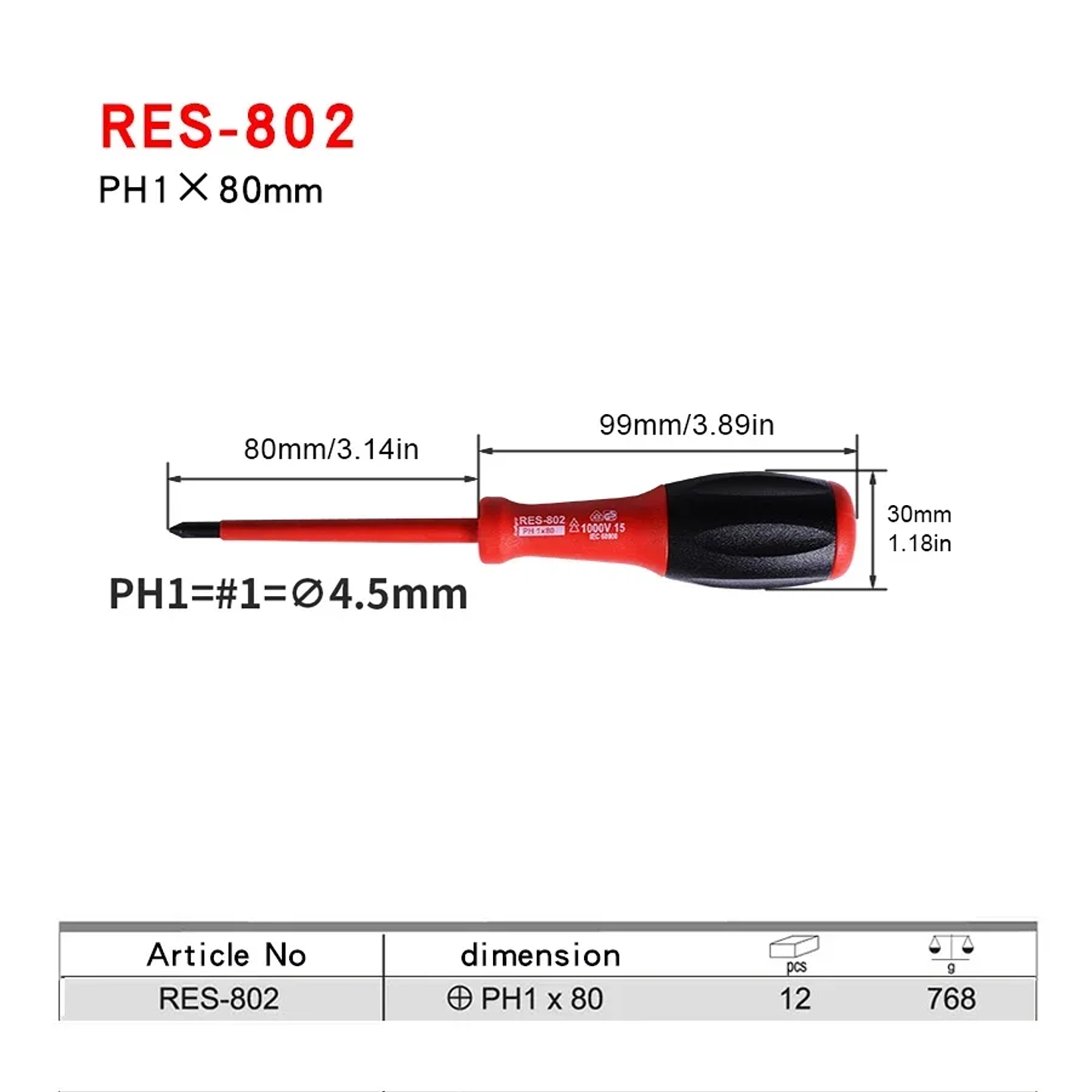 1000V VDE Insulated Screwdriver | Professional Electrician Repair Tool | Slotted & Phillips PH2 8