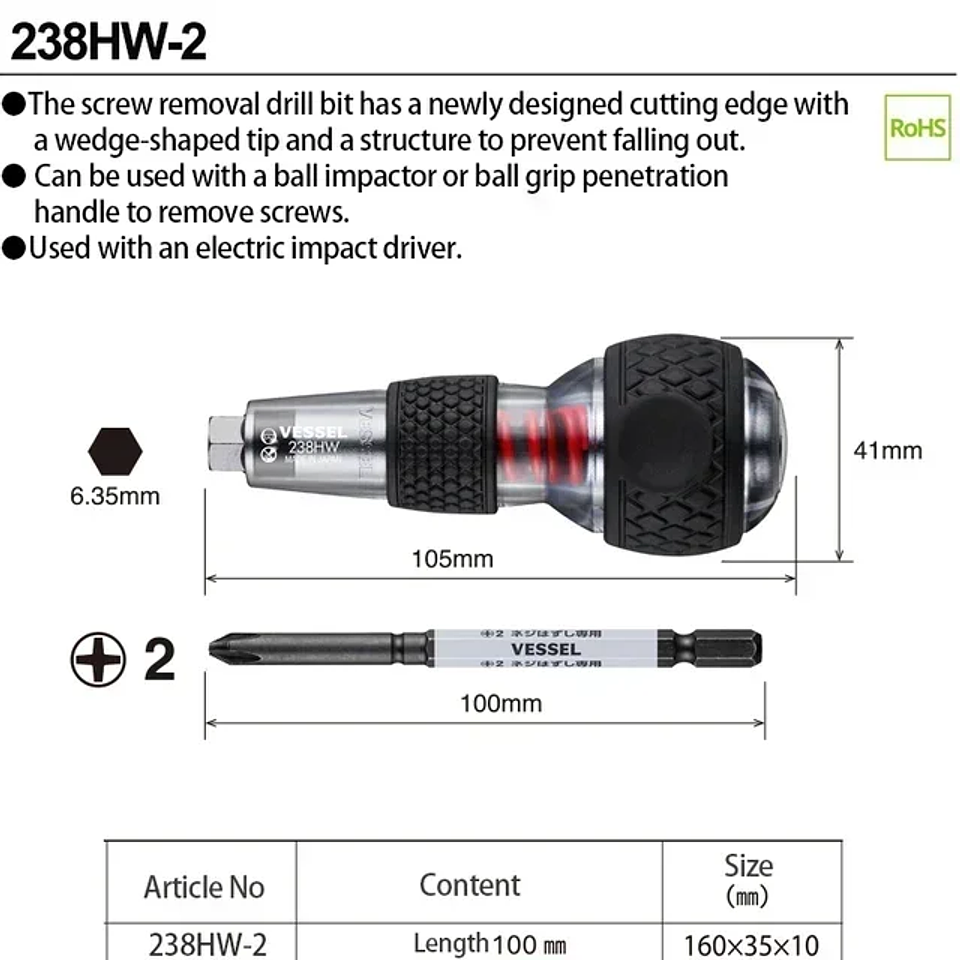 Ball Grip Impact Screwdriver Set | Interchangeable High-Torque Driver with 12° Rotation Function 7