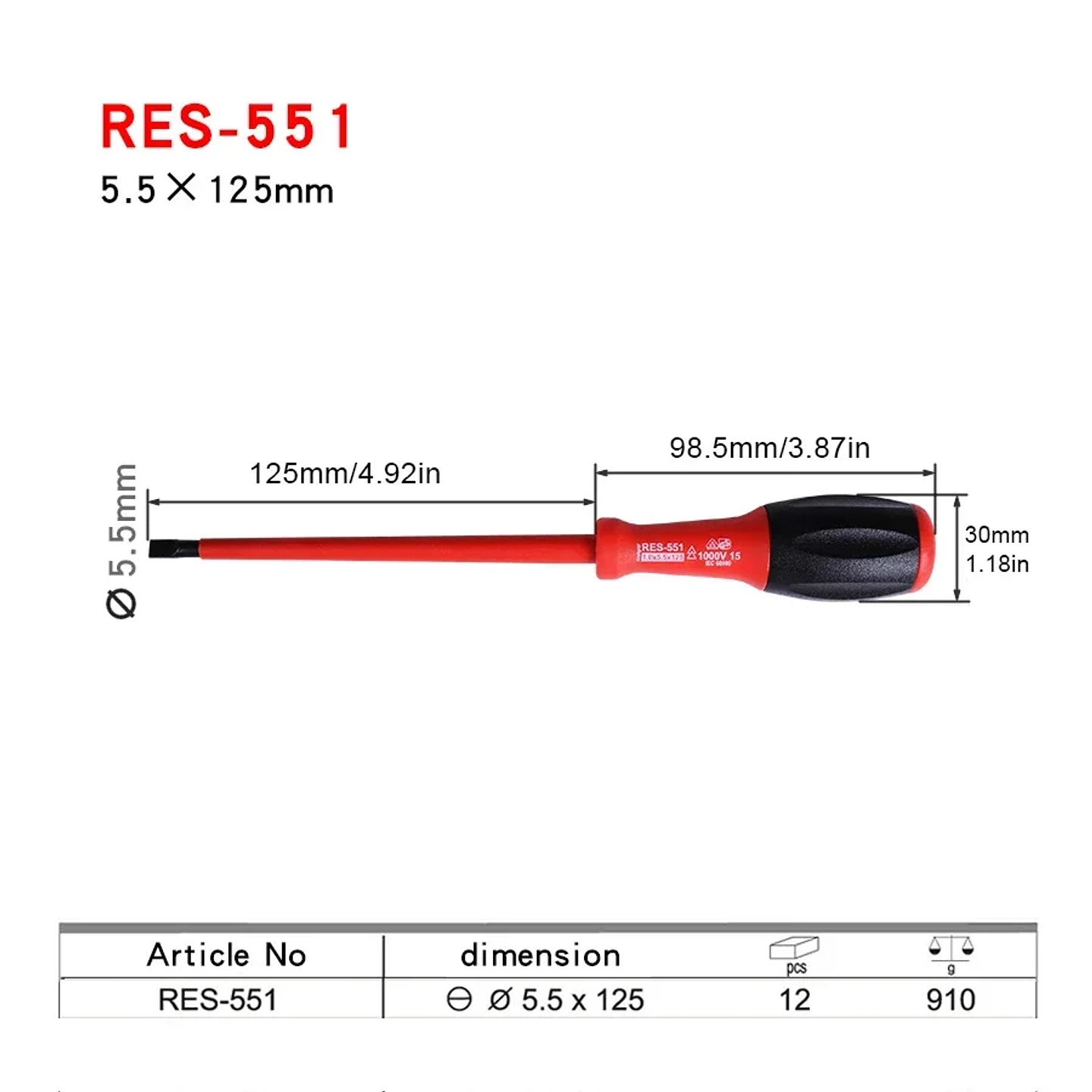 1000V VDE Insulated Screwdriver | Professional Electrician Repair Tool | Slotted & Phillips PH2 9