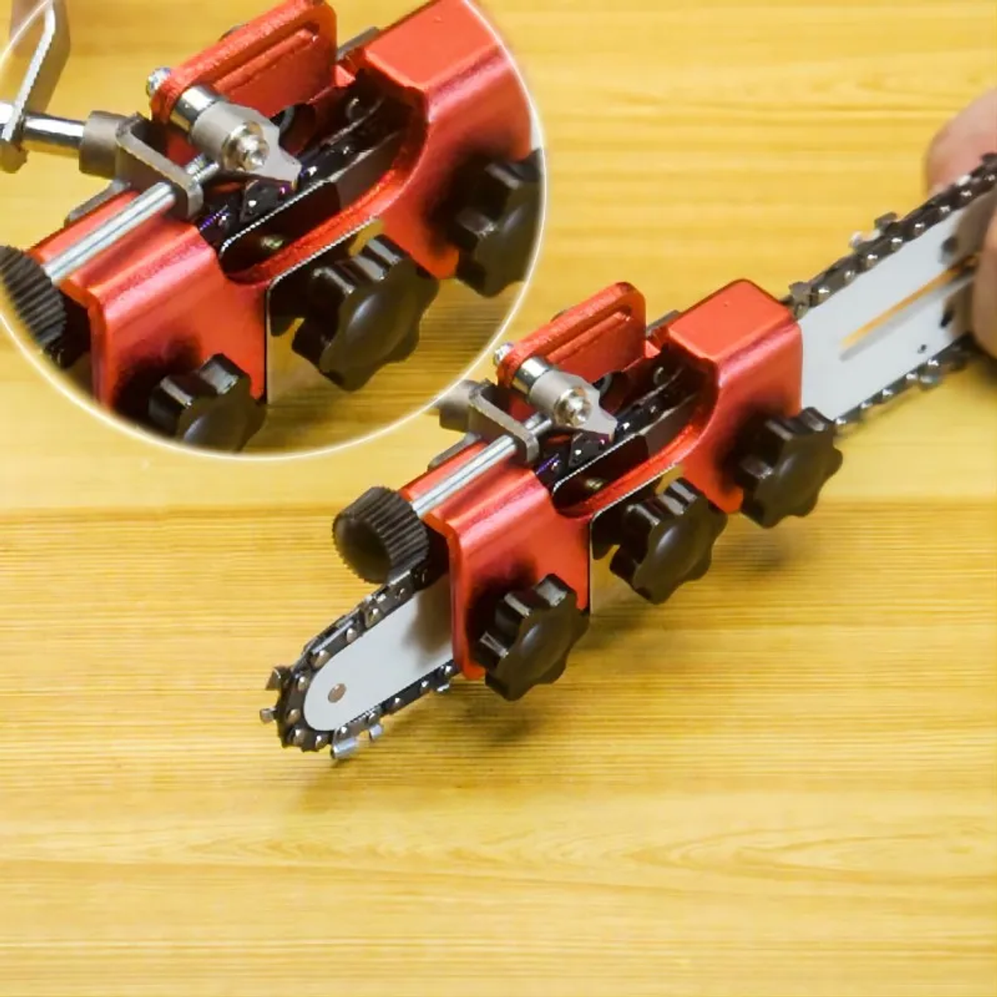 Portable Chainsaw Chain Sharpener | Manual Crank Grinder Tool 4