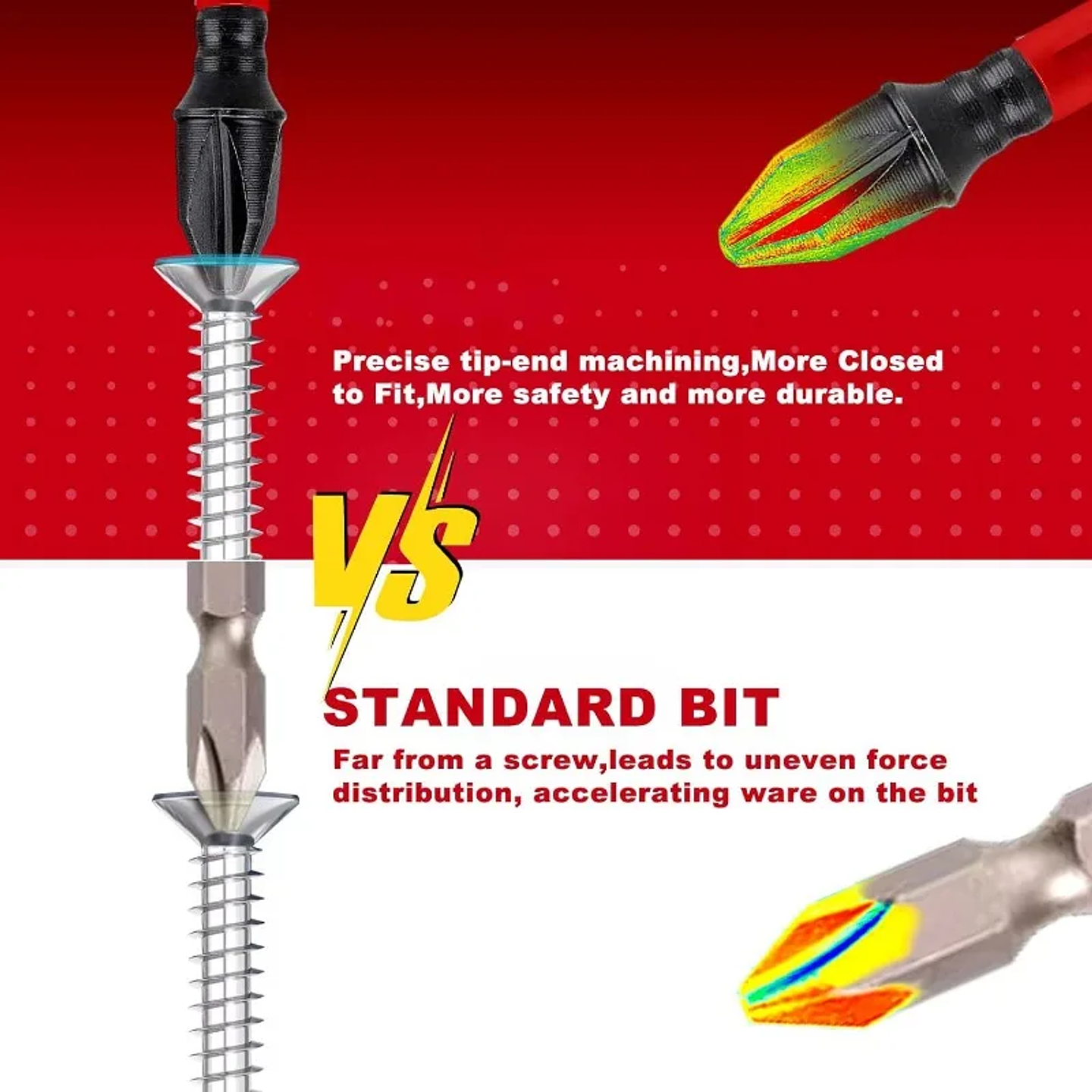 S2 Steel Slotted Impact Driver Bits | SL3–SL7 Magnetic Flat-Head Screwdriver Bit Set | High-Torque Precision Tips 6