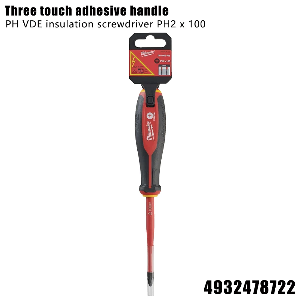 Insulated Screwdriver Series | PH/Slotted 1000V Certified Hand Tools | Industrial-Grade Three-Contact Rubber Grip 10
