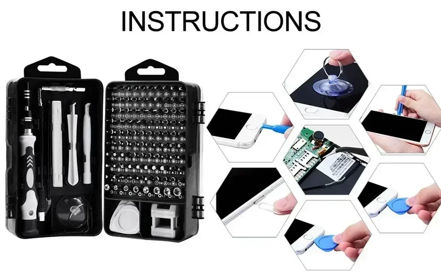 115-in-1 Precision Screwdriver Set | Professional Multi-Bit Tool Kit for PC, Mobile Phone & Electronics Repair 13