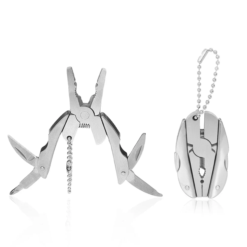 Mini Folding Beetle Pliers | Multifunctional Stainless Steel Pocket Tool | Portable Keychain Multi-Tool for Hiking & EDC 7