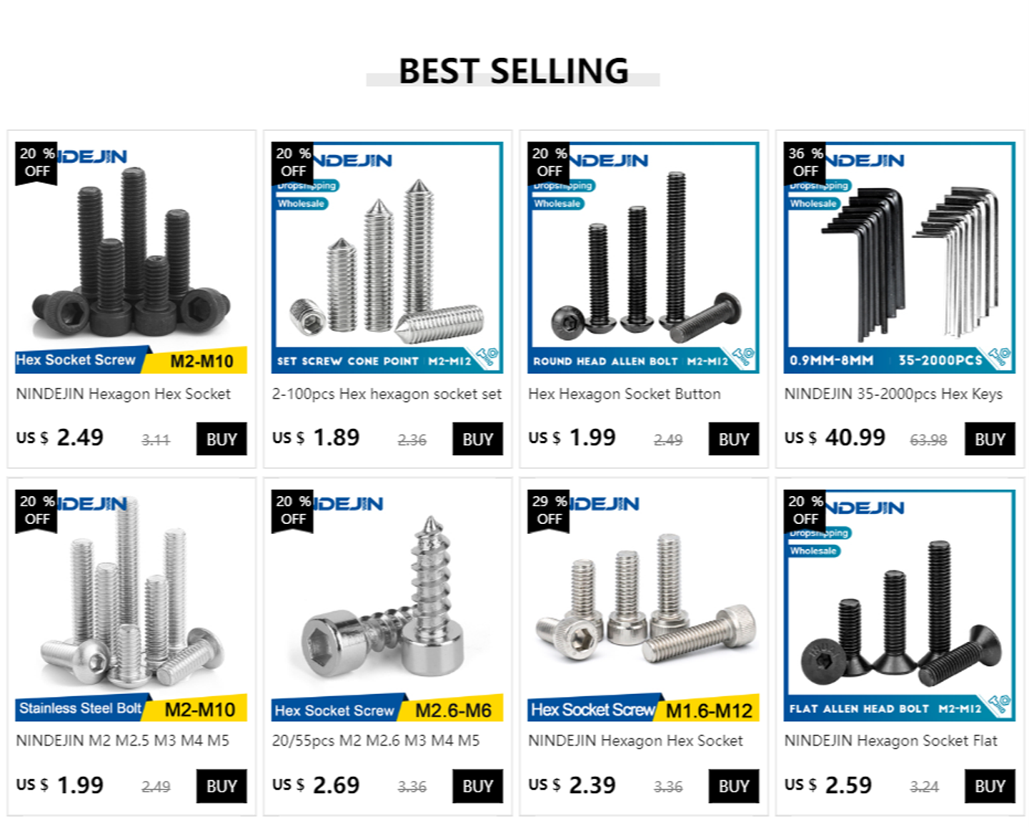 L-Shaped Hex Key Allen Wrench Set | Carbon Steel 0.9mm–8mm Double-End Hexagon Tool 9