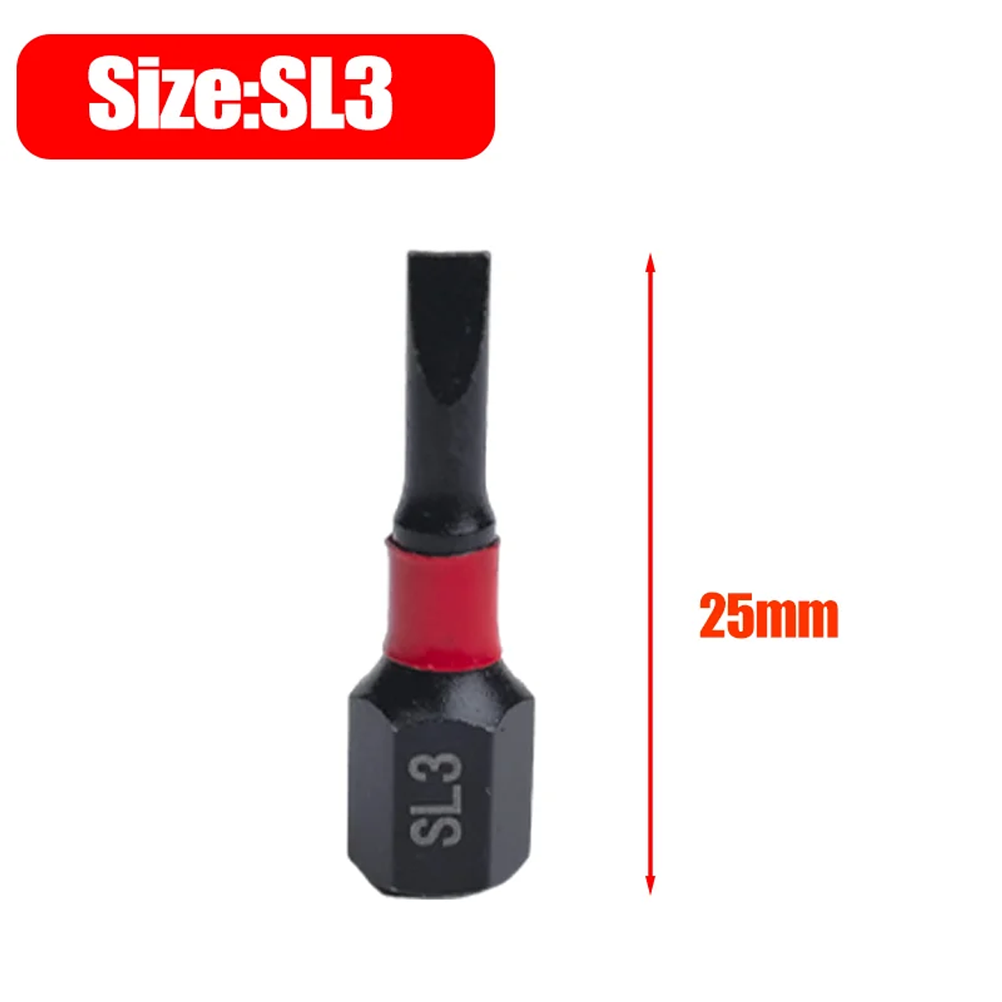 S2 Steel Slotted Impact Driver Bits | SL3–SL7 Magnetic Flat-Head Screwdriver Bit Set | High-Torque Precision Tips 8