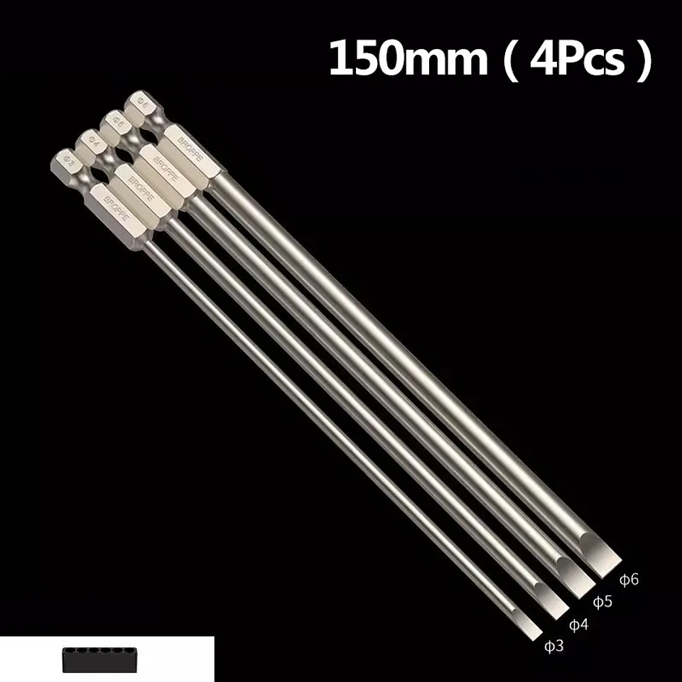 S2 Steel Magnetic Slotted Bits | 1/4