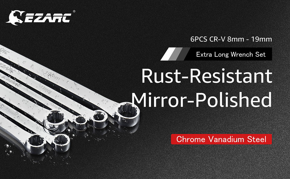 Extra Long Box End Wrench Set | Metric Aviation Spanner | Chrome Vanadium Steel 8mm–19mm 13