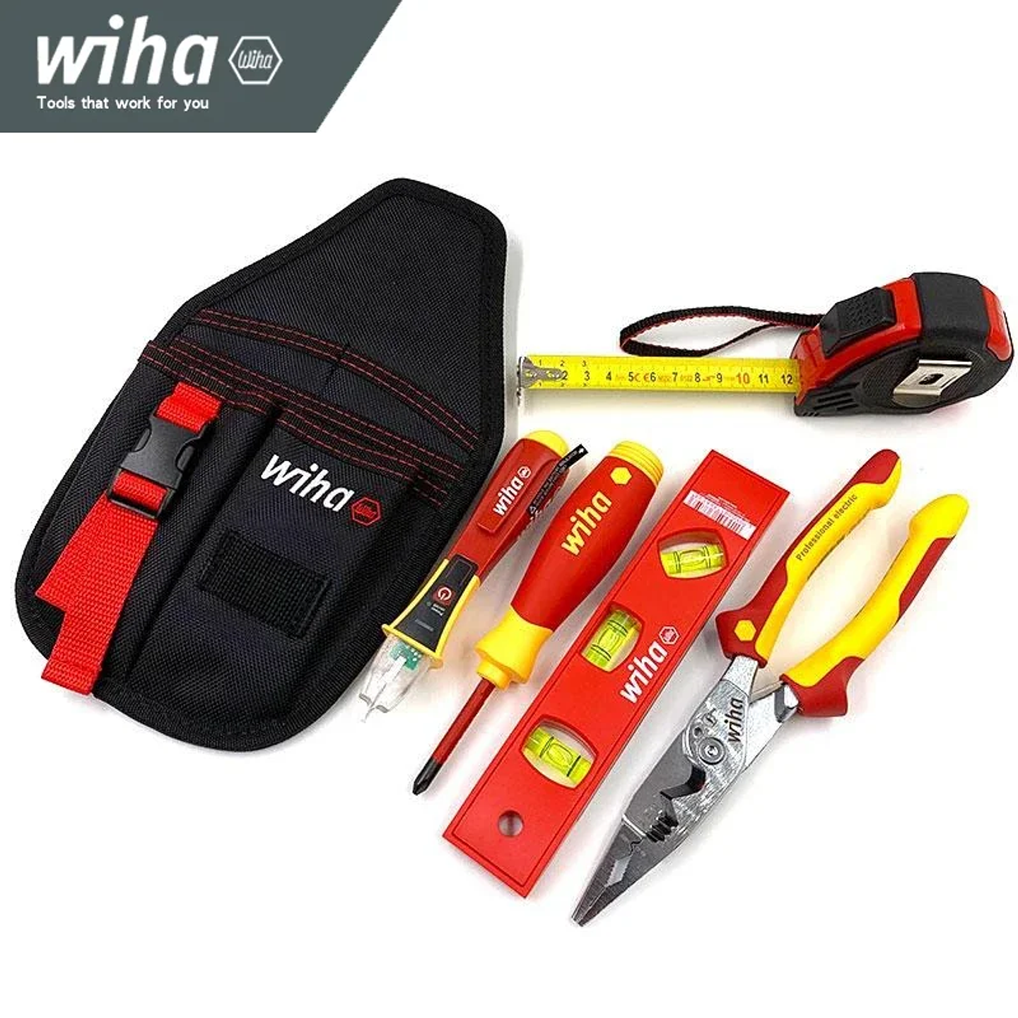 90028C Professional Electrician’s 6-in-1 Insulated Tool Kit | Heavy-Duty Belt Pouch Set 13