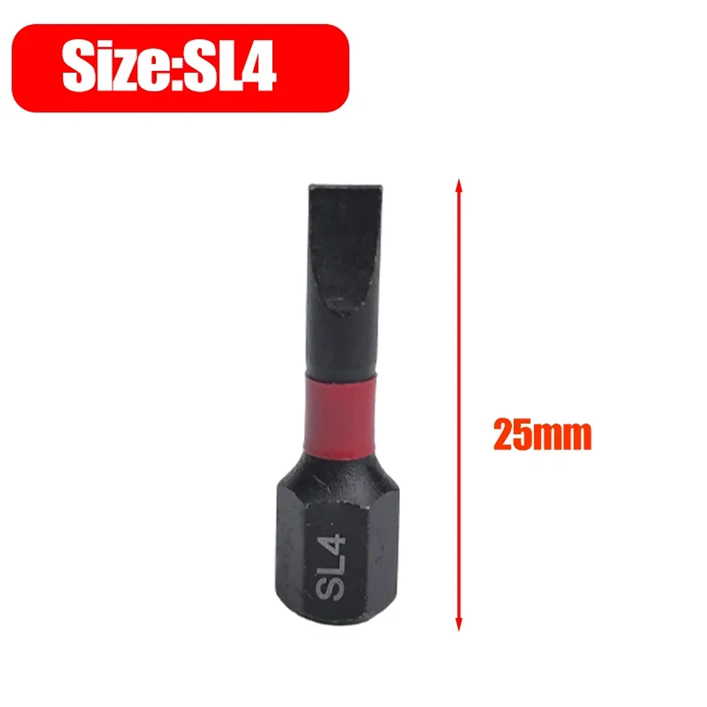 S2 Steel Slotted Impact Driver Bits | SL3–SL7 Magnetic Flat-Head Screwdriver Bit Set | High-Torque Precision Tips 9