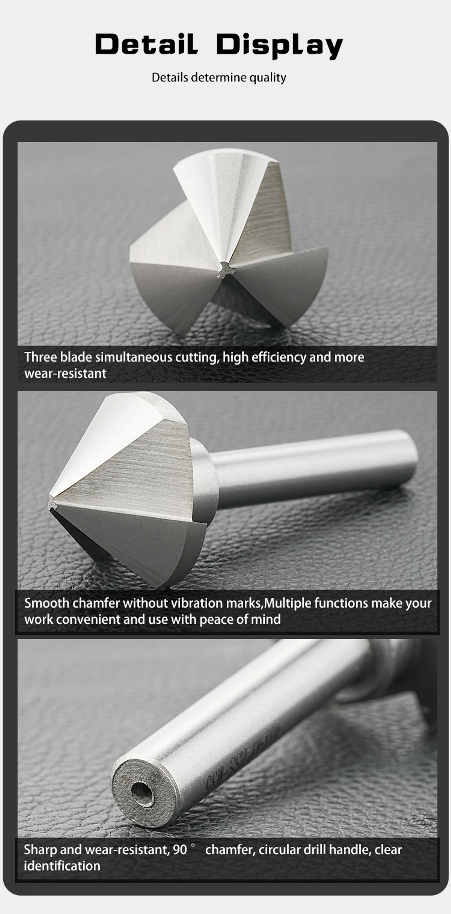High-Speed Steel 90-Degree Chamfer Drill Bit | Straight Shank 1/3 Flute Countersink & Deburring Tool 20