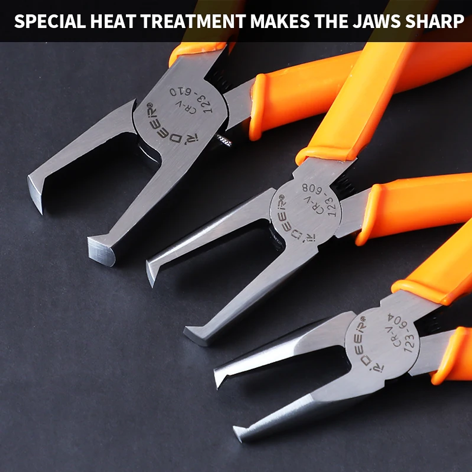 Precision Plastic Cutting Pliers | Professional Flush Cut Nippers with CR-V Steel & Return Spring 13