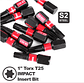 Impact Tough T25 Torx Driver Bits | 1-Inch Magnetic S2 Alloy Steel Impact Bit Set - thumbnail 3