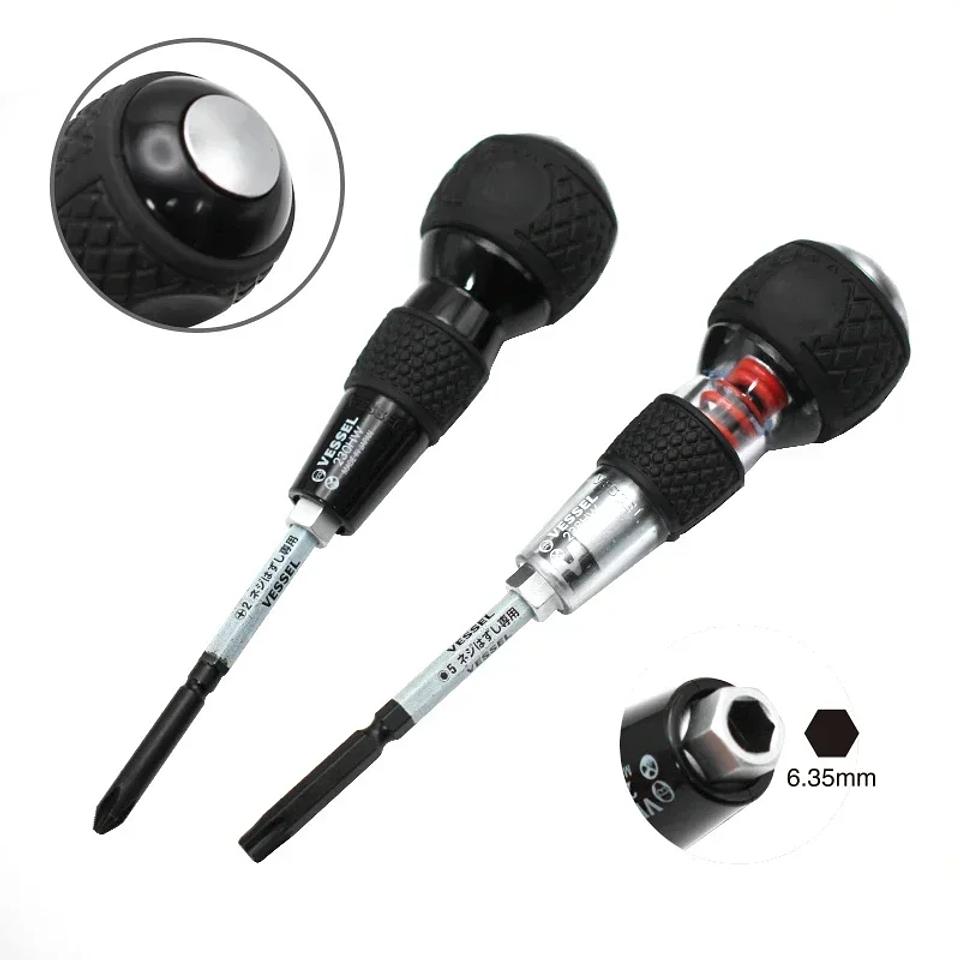 Ball Grip Impact Screwdriver Set | Interchangeable High-Torque Driver with 12° Rotation Function 20