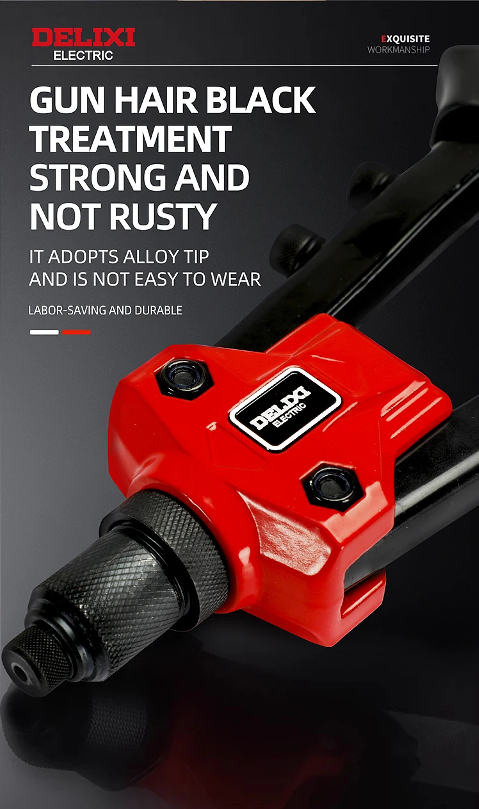 Professional Manual Rivet Gun | High-Leverage Blind Riveter for Metal Sheet & Pipe | 8