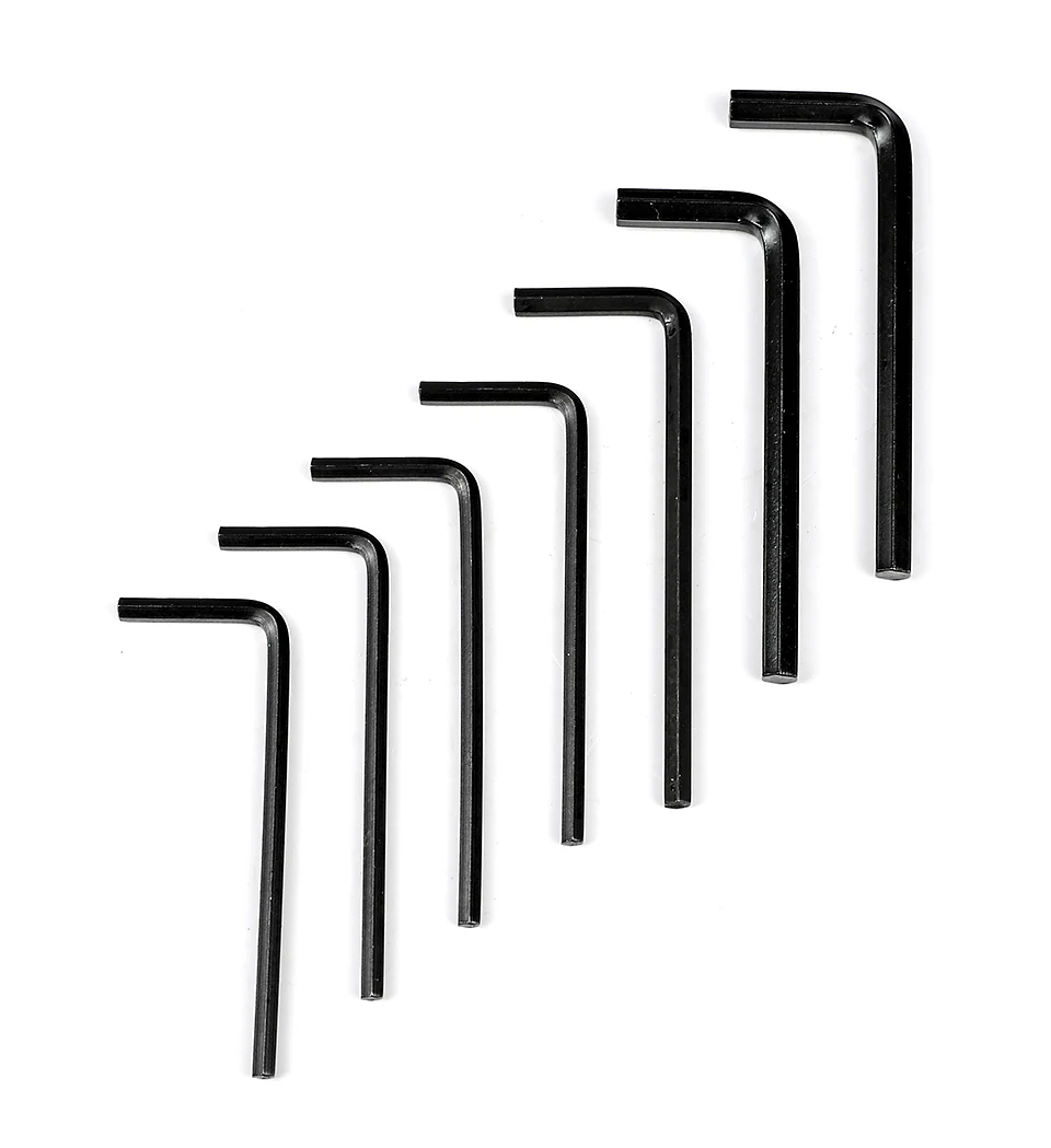 L-Shaped Hex Key Allen Wrench Set | Carbon Steel 0.9mm–8mm Double-End Hexagon Tool 13