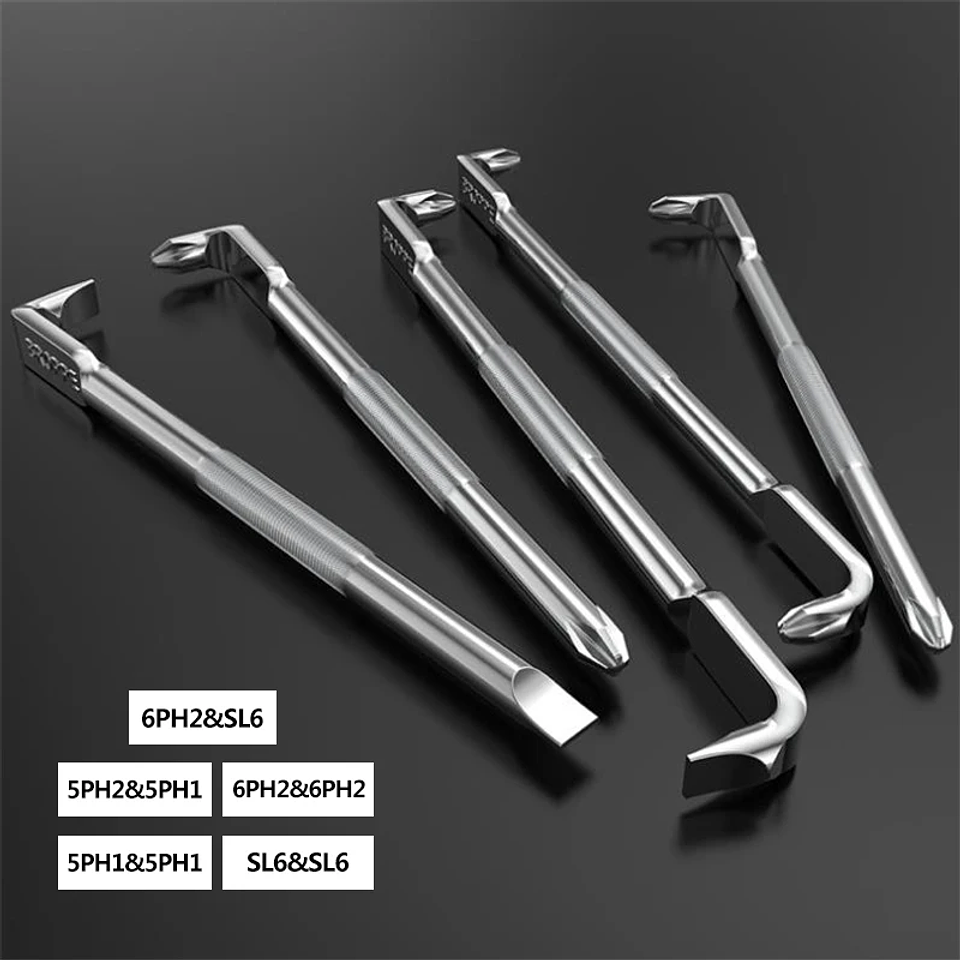 Z-Type Offset Screwdriver | 90-Degree Right-Angle L-Shaped S2 Steel Driver | Magnetic Tips for Narrow Spaces 15