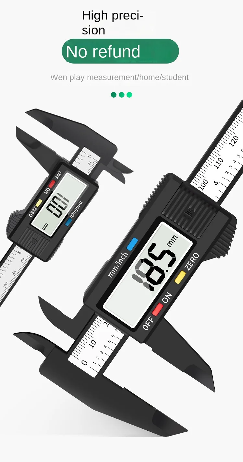 150mm Digital Electronic Caliper | Carbon Fiber Micrometer Tool 15