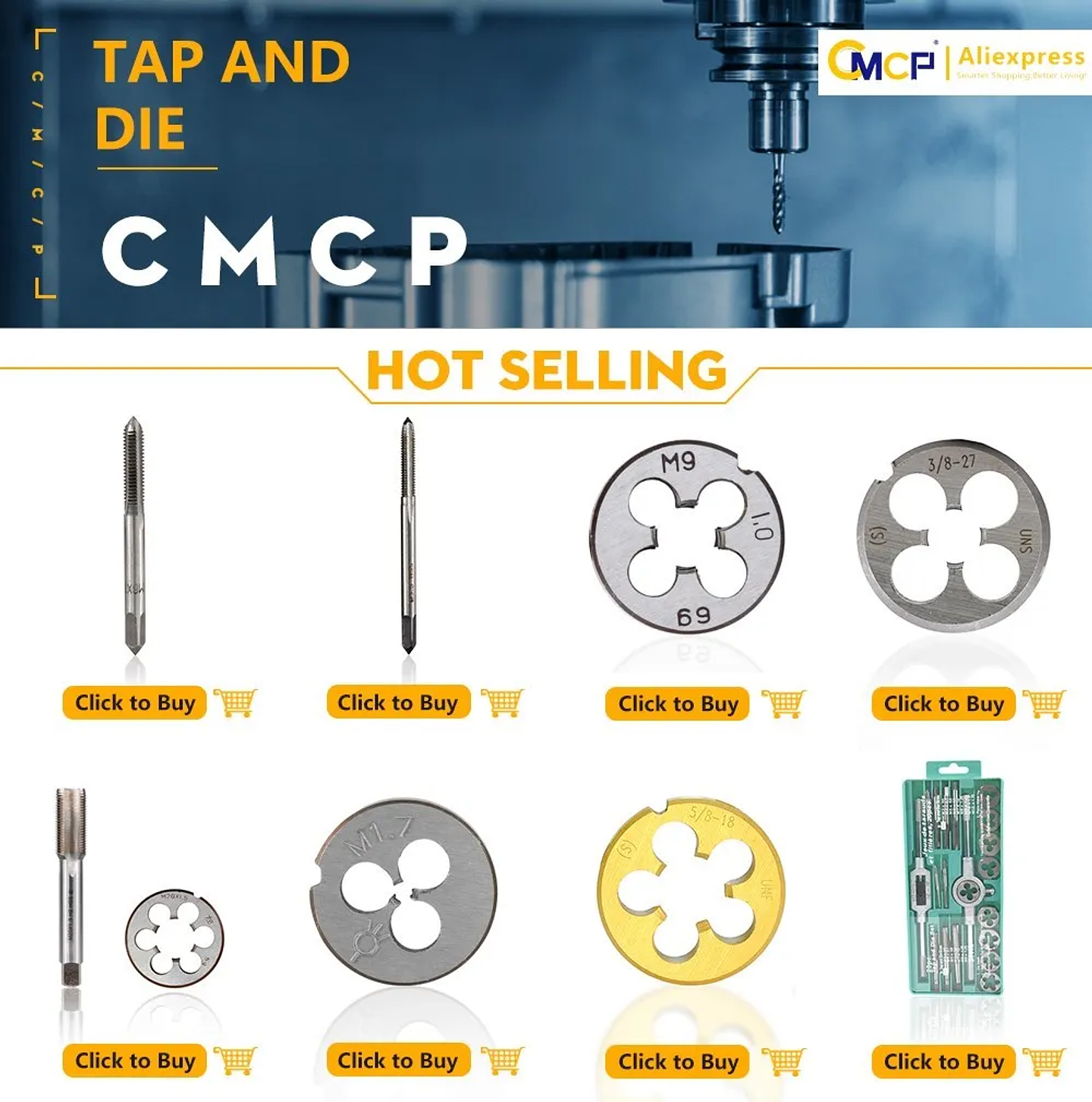 CMCP HSS 6542 Mini Metric Tap | Precision M1-M1.8 Threading 13