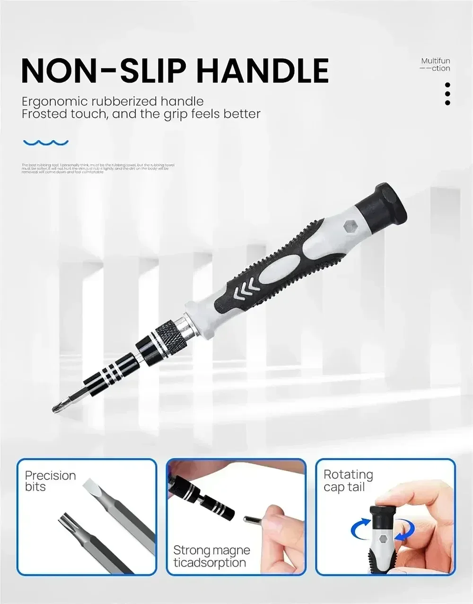 115-in-1 Precision Screwdriver Set | Professional Multi-Bit Tool Kit for PC, Mobile Phone & Electronics Repair 20