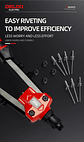Professional Manual Rivet Gun | High-Leverage Blind Riveter for Metal Sheet & Pipe | 8