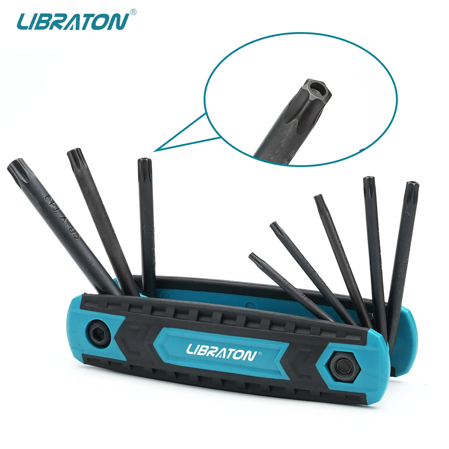 8-in-1 Folding Key Set | Portable Metric Hex & Tamper-Proof Torx 8