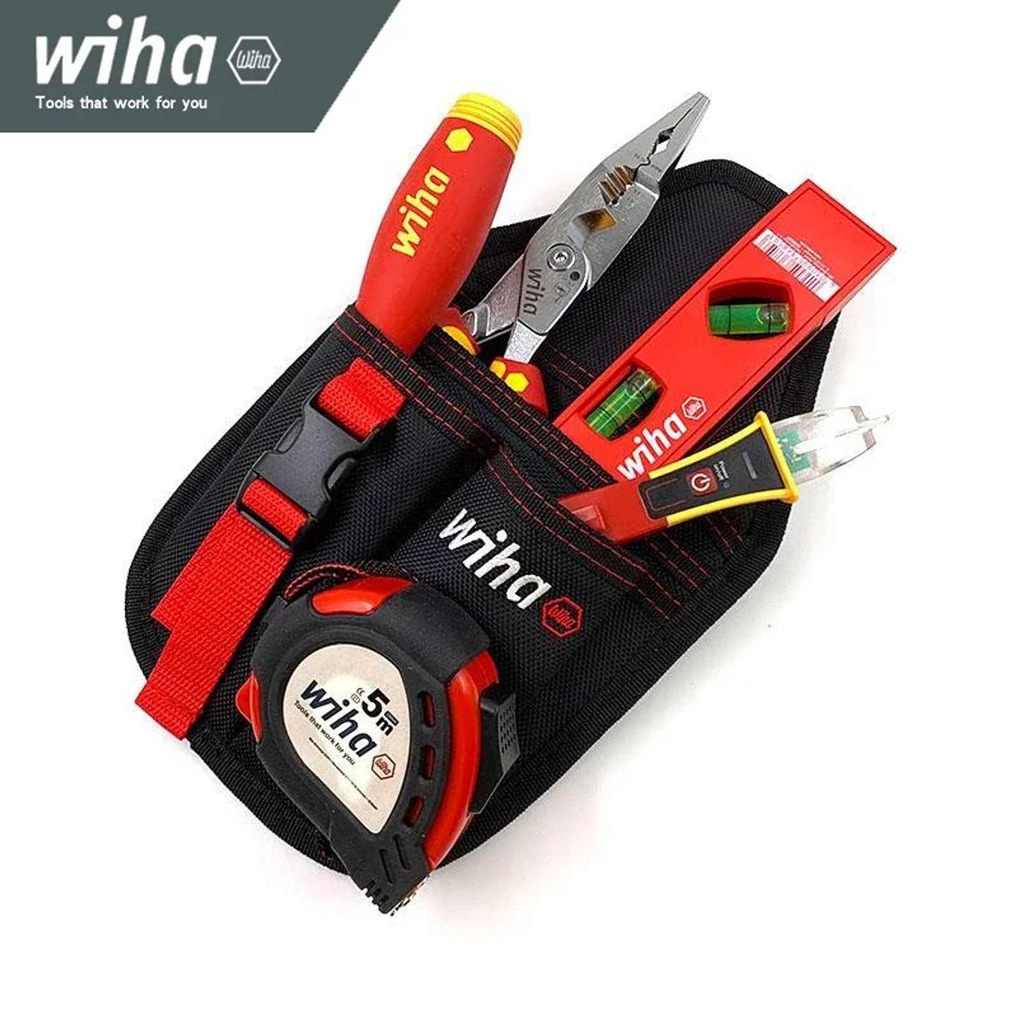 90028C Professional Electrician’s 6-in-1 Insulated Tool Kit | Heavy-Duty Belt Pouch Set 16