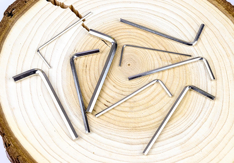 L-Shaped Hex Key Allen Wrench Set | Carbon Steel 0.9mm–8mm Double-End Hexagon Tool 16