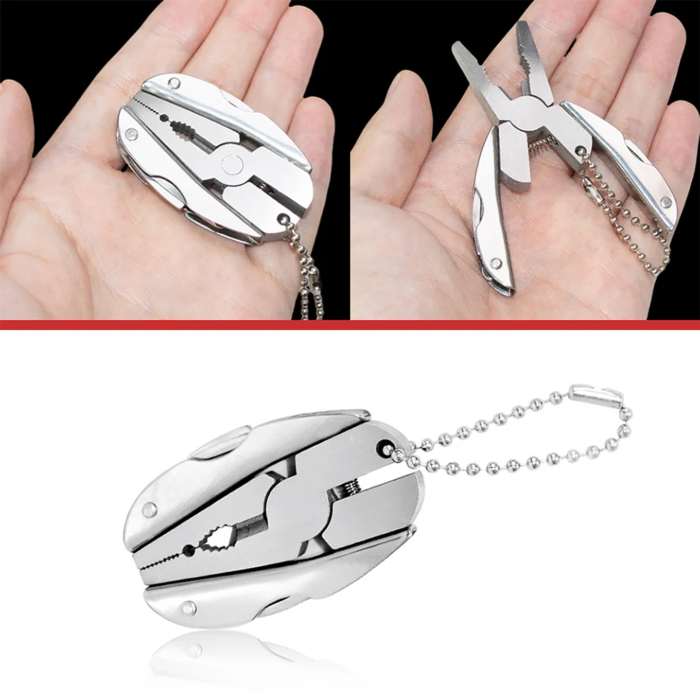 Mini Folding Beetle Pliers | Multifunctional Stainless Steel Pocket Tool | Portable Keychain Multi-Tool for Hiking & EDC 13