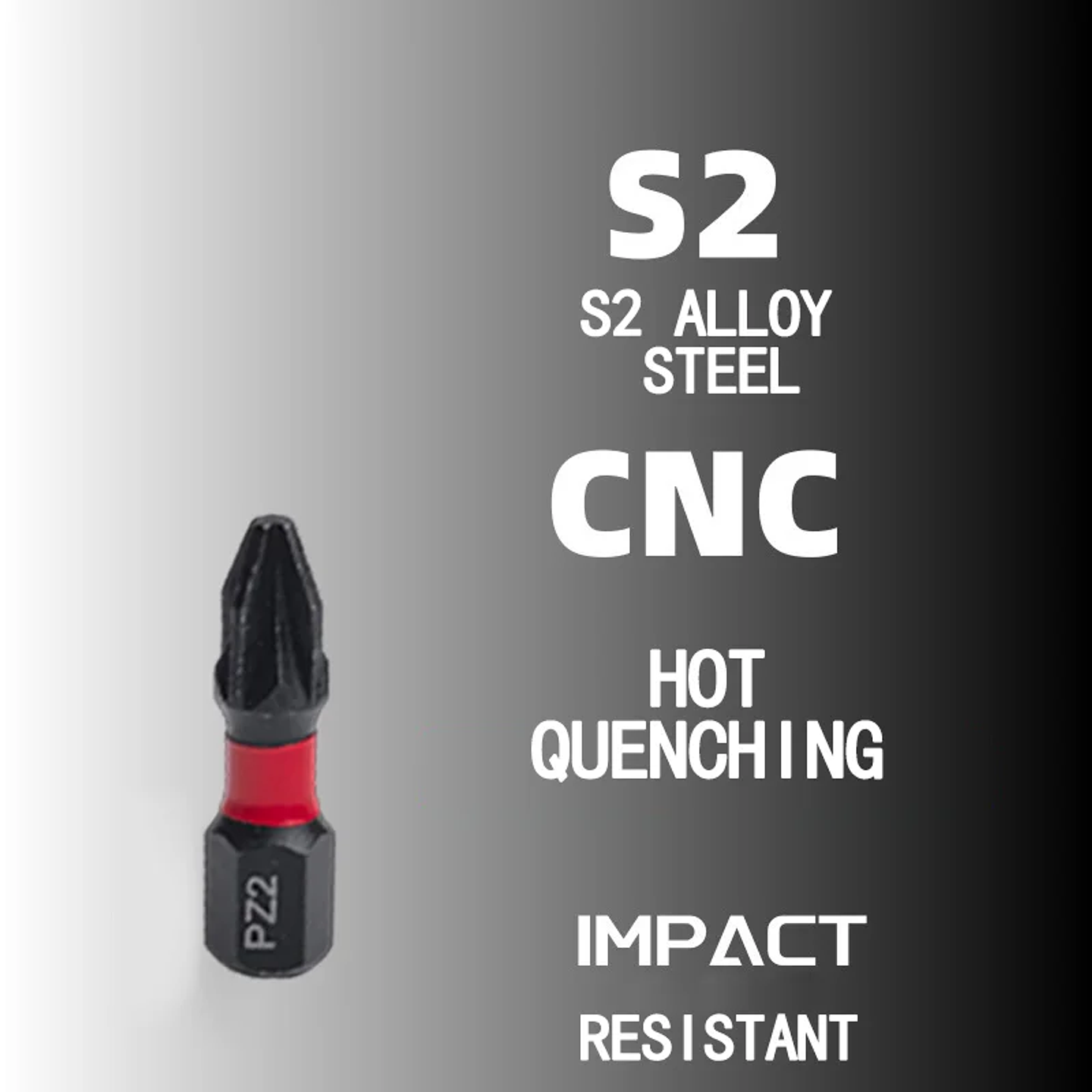 S2 Steel Magnetic Impact Driver Bits | High-Torque PH & PZ Set 2