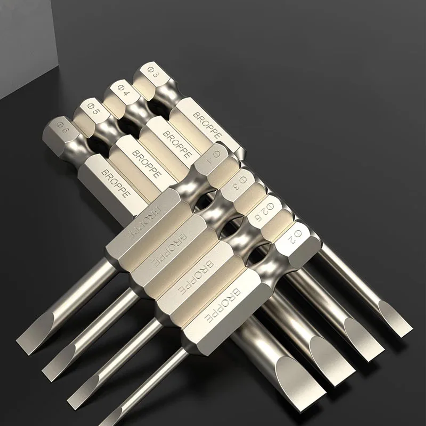 S2 Steel Magnetic Slotted Bits | 1/4