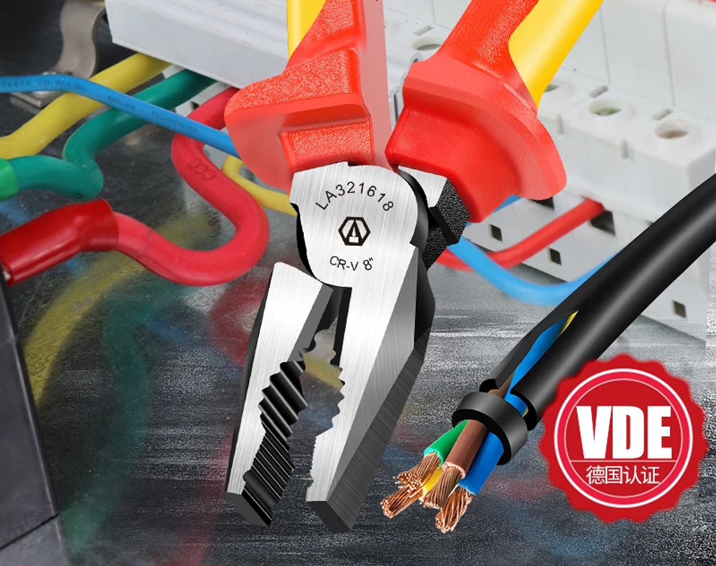 Insulated Pliers Series | 1000V High-Voltage Resistant Combination, Diagonal & Needle Nose Pliers | Professional Electrician Tools 20