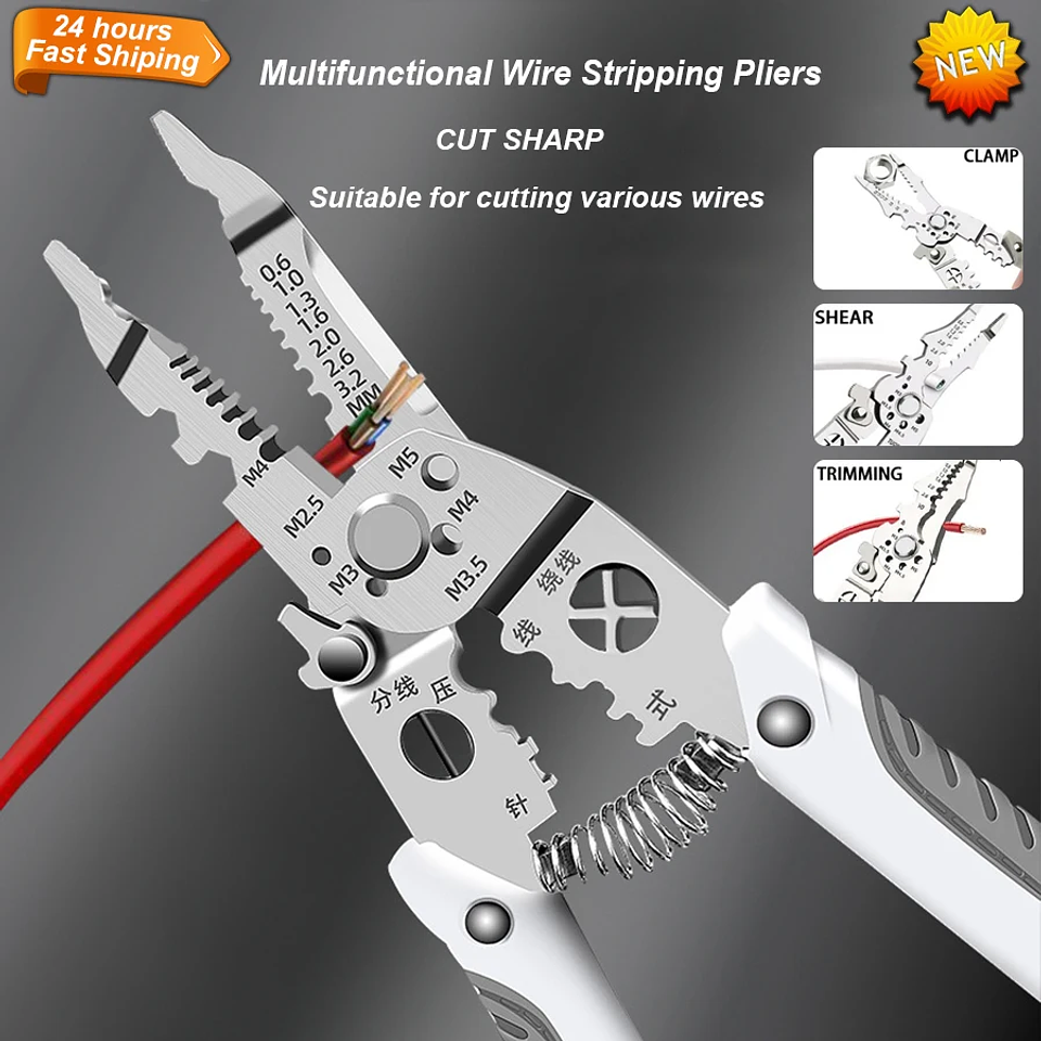 Professional Wire Stripper | Multifunctional Electrician Crimper & Cutter 1