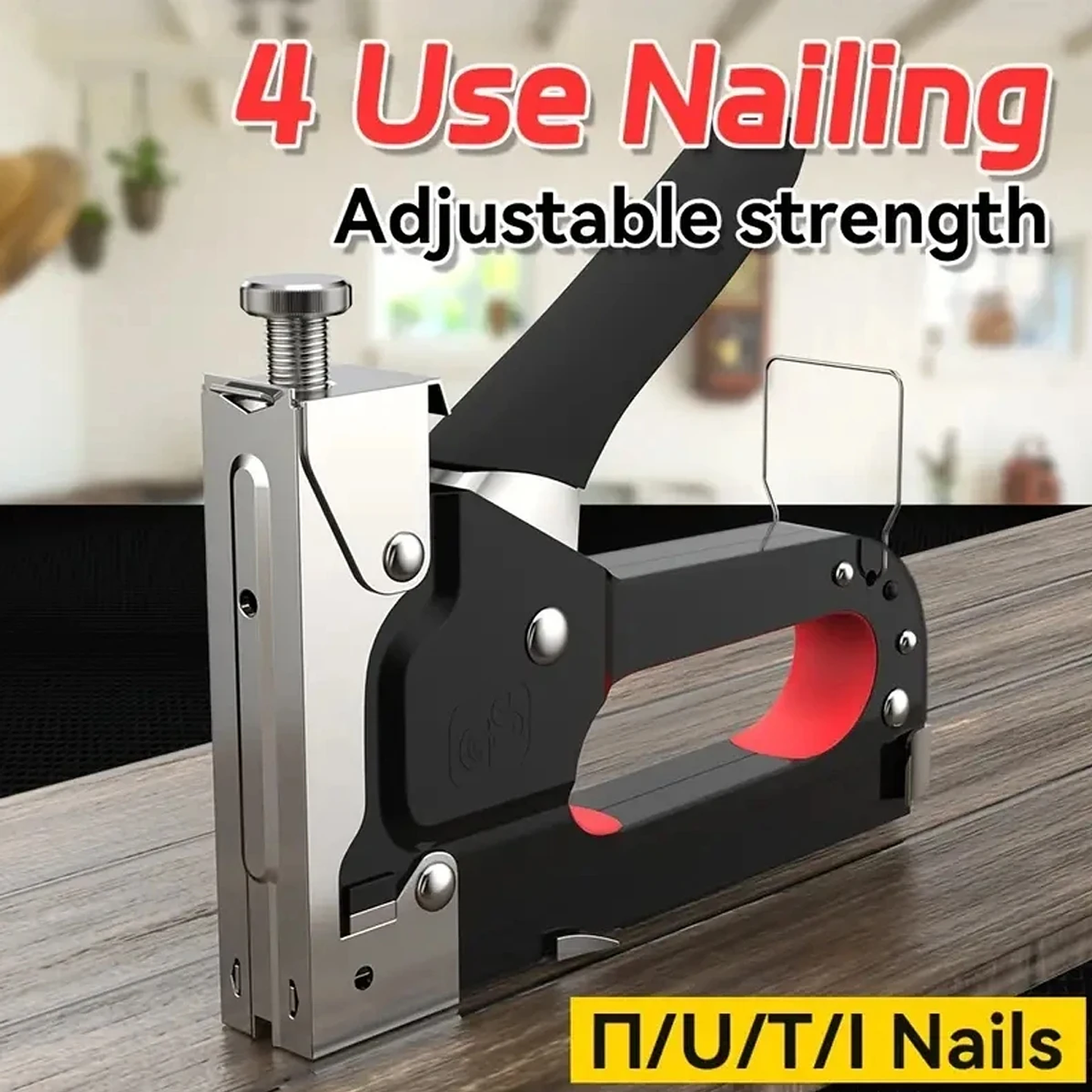 4-in-1 Heavy Duty Staple Gun Kit | Manual Nailer & 4000 Nails 10