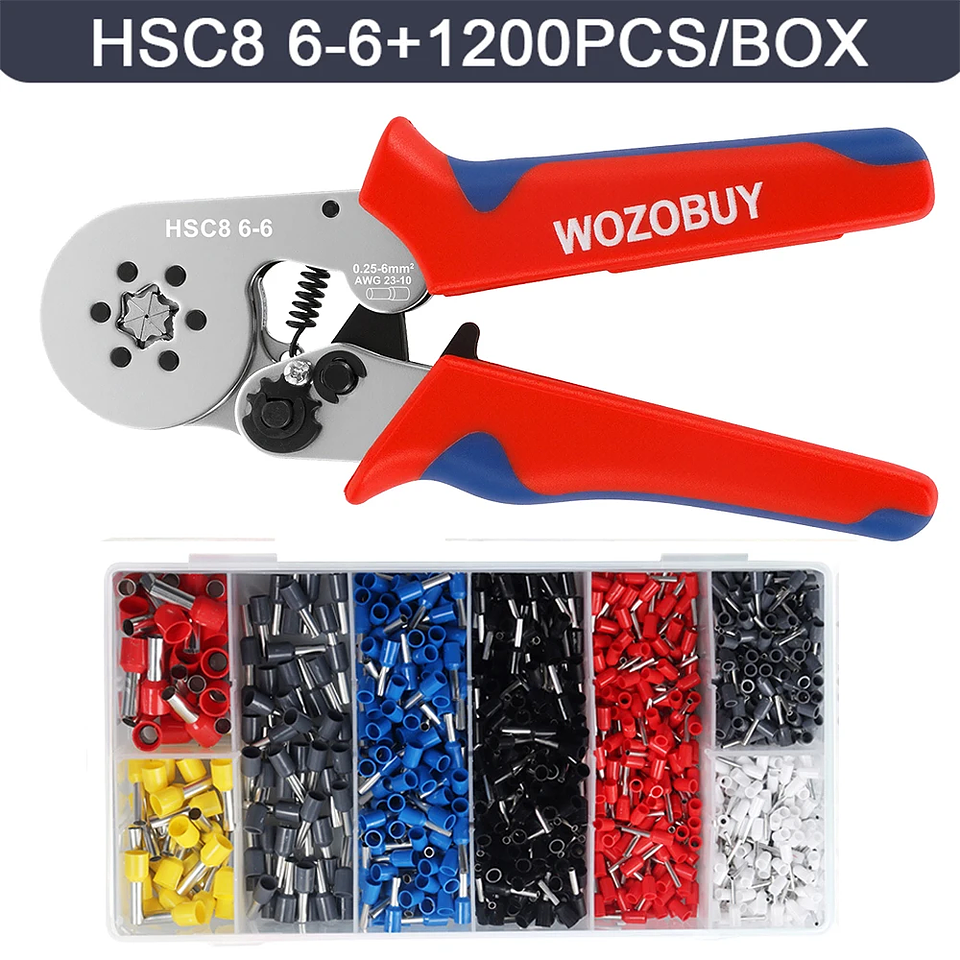 WOZOBUY Ferrule Crimping Tool | HSC8 6-4/6-6 Wire End Plier 11